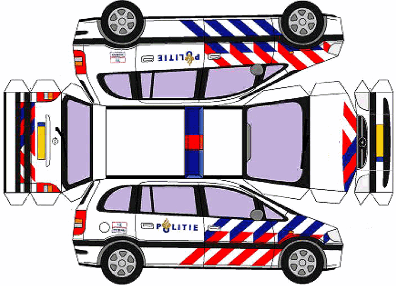 politieauto-bouwplaat