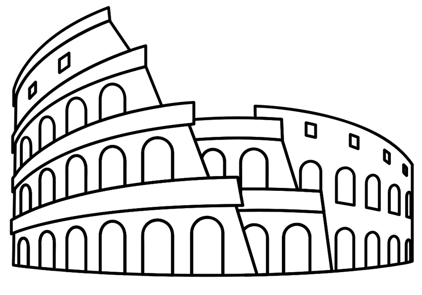 rome-colosseum kleurplaat