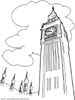 londen big-ben kleurplaat